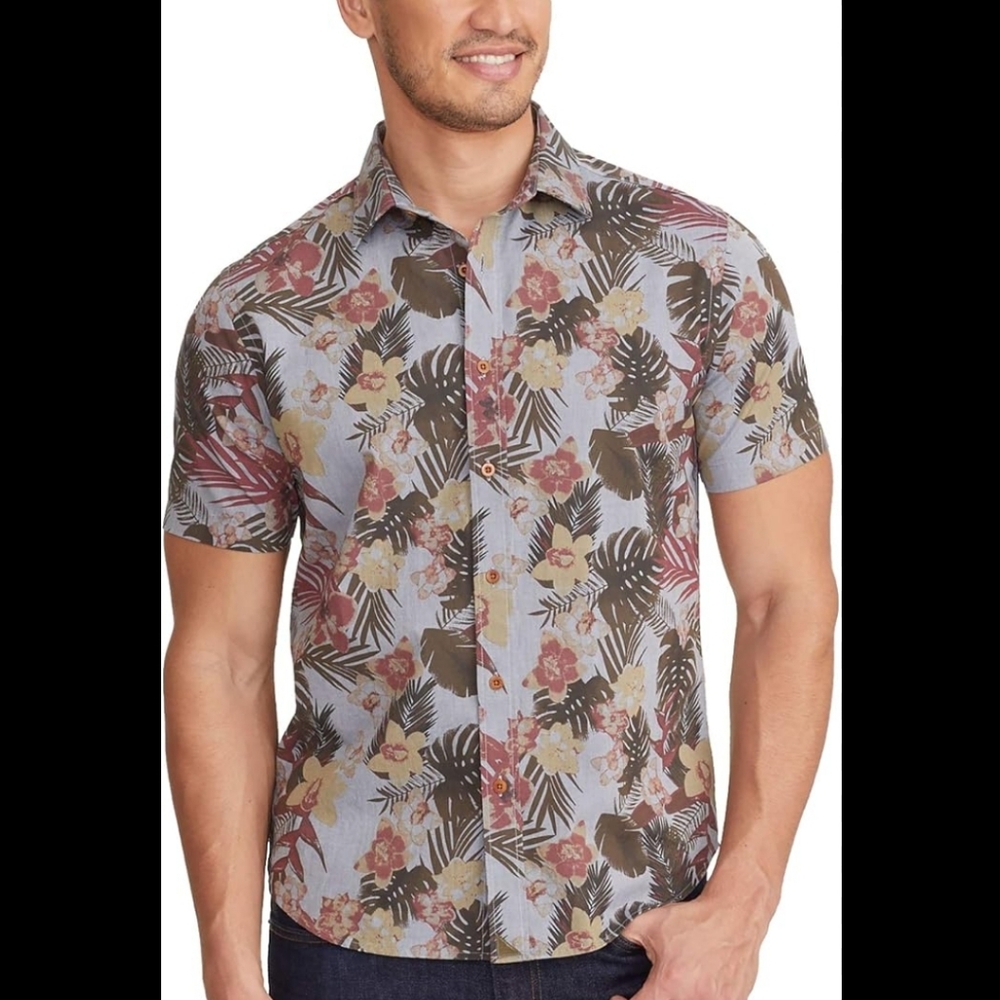 UNTUCKit Hawaiian Print Button Down Size XL Tall